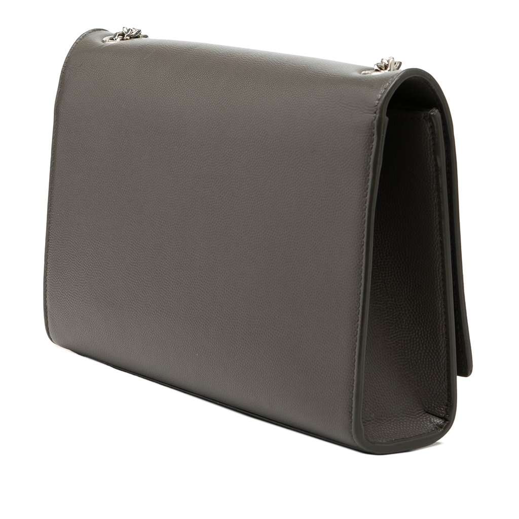 Saint Laurent Medium Grain de Poudre Monogram Kate Tassel Crossbody Brown Leather Good condition - Back View