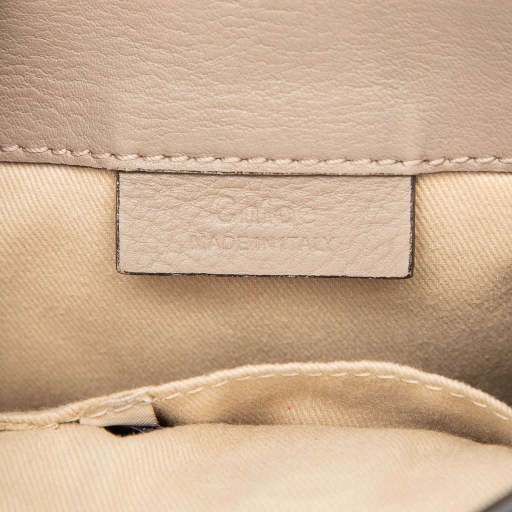 Chloé Mini Calfskin and Suede Faye Backpack Brown Leather Very good - Box View