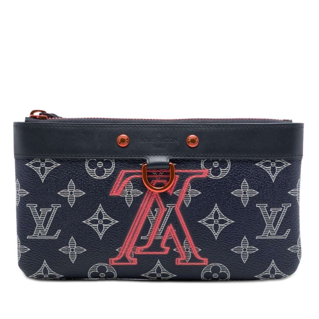 Louis Vuitton Monogram Ink Upside Down Apollo Pochette PM Blue Very good condition - Front View