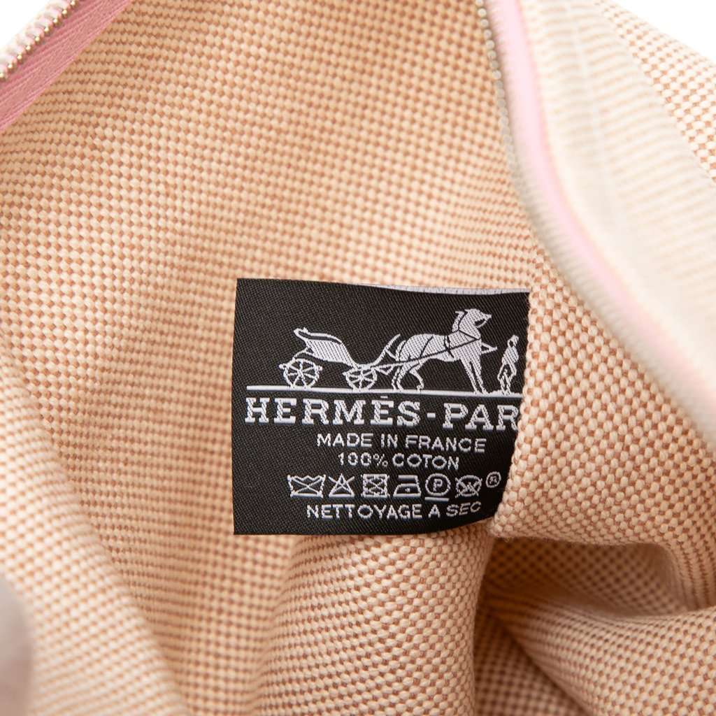 Hermès Large Toile Bain New Yachting Flat Pouch Beige Very good condition - Box View
