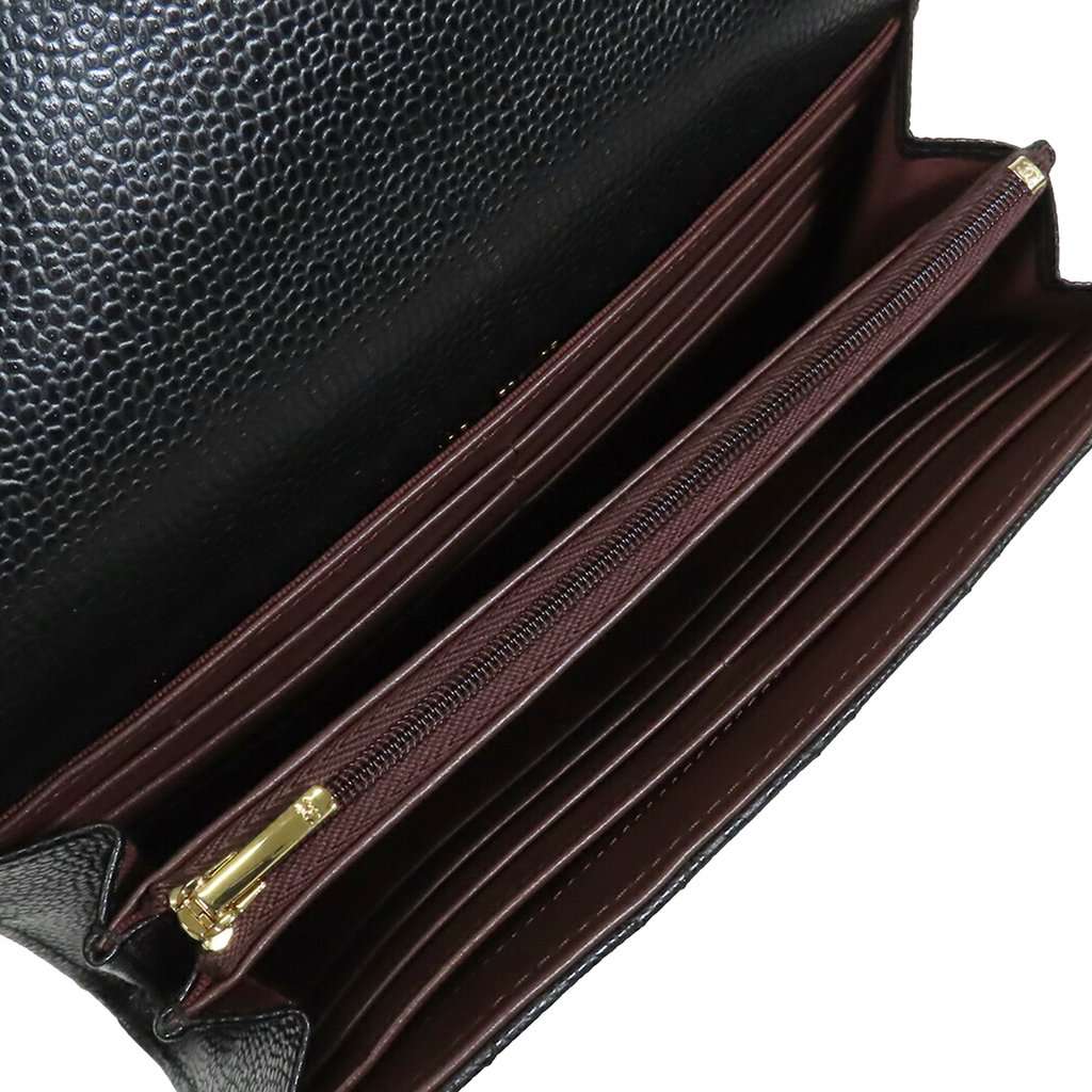 Chanel Classic Caviar Flap Wallet Black Leather Very good condition - Model View