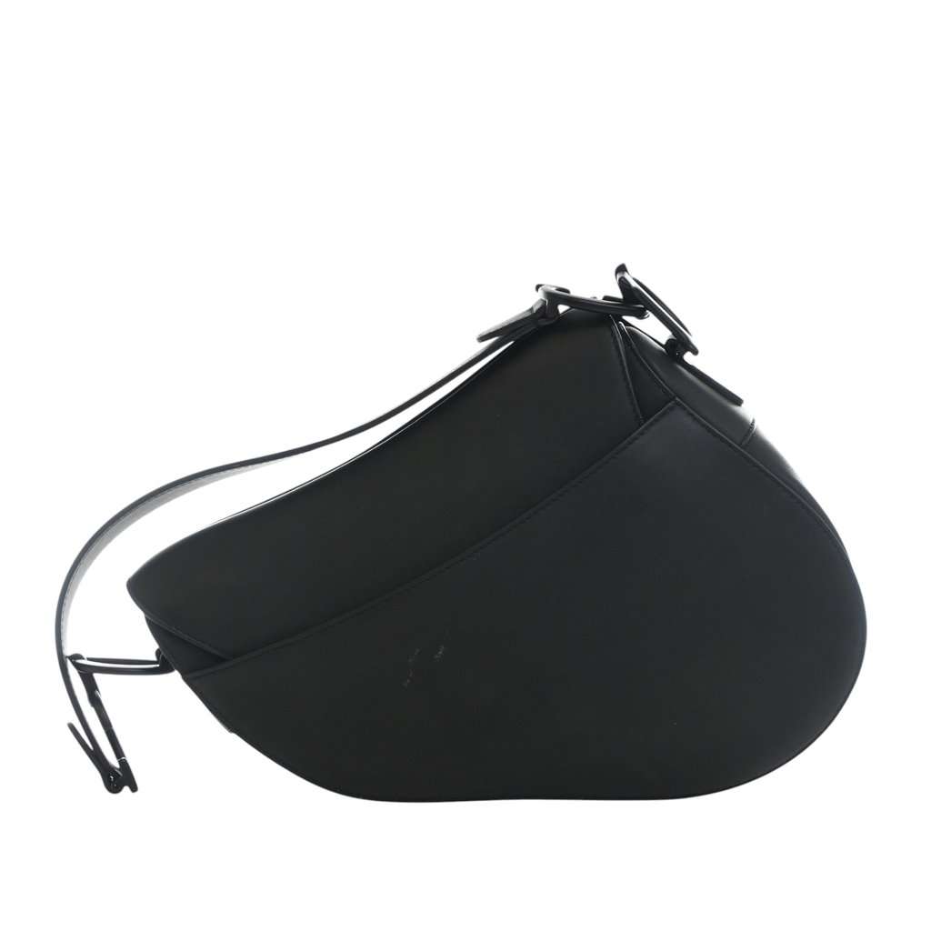 Dior Ultra Matte Calfskin Saddle Bag Black Leather Very good - Back View
