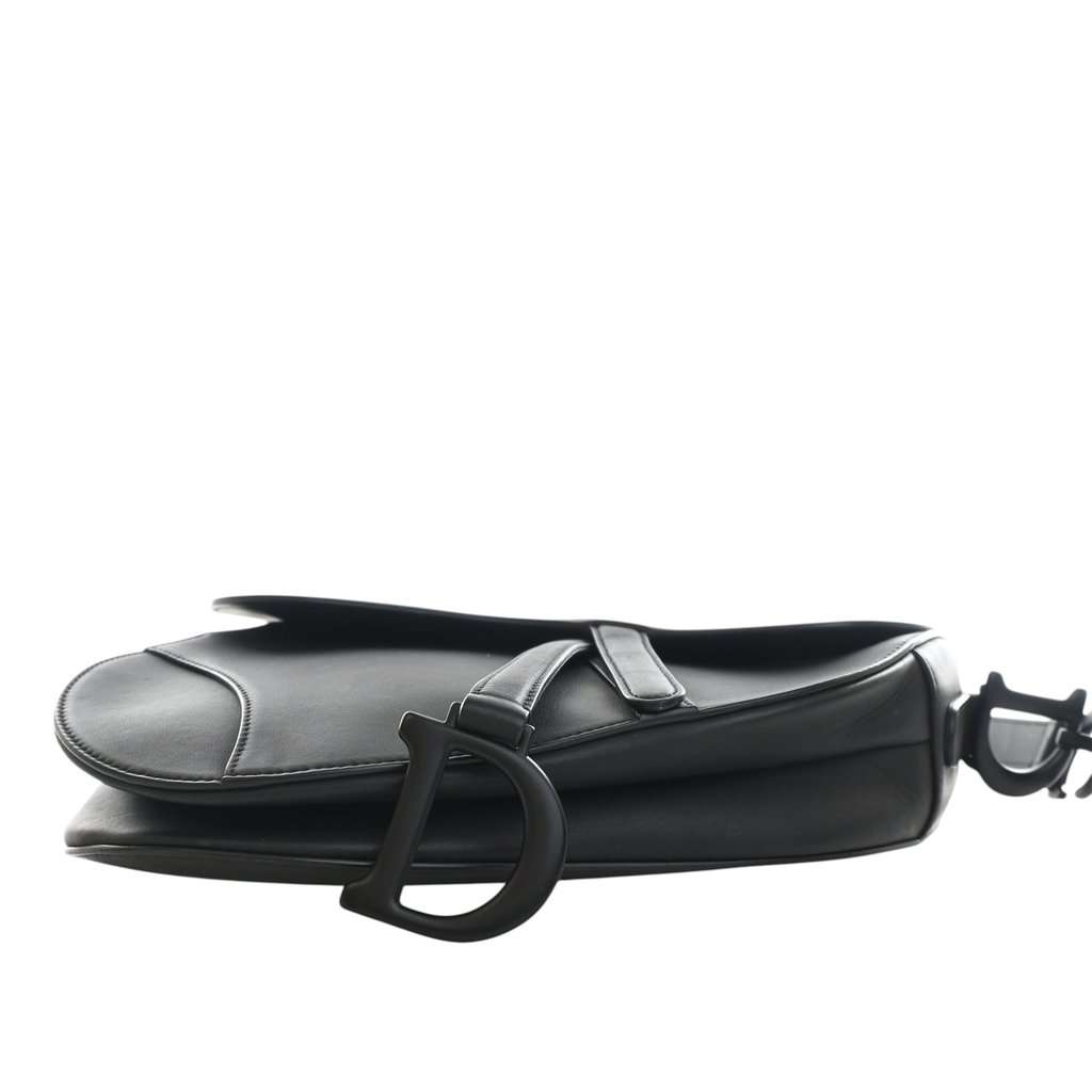 Dior Ultra Matte Calfskin Saddle Bag Black Leather Very good - Inside View