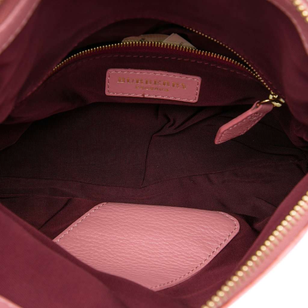Burberry Prorsum Leather The Petal Fold Over Crossbody Pink Leather Good - Model View