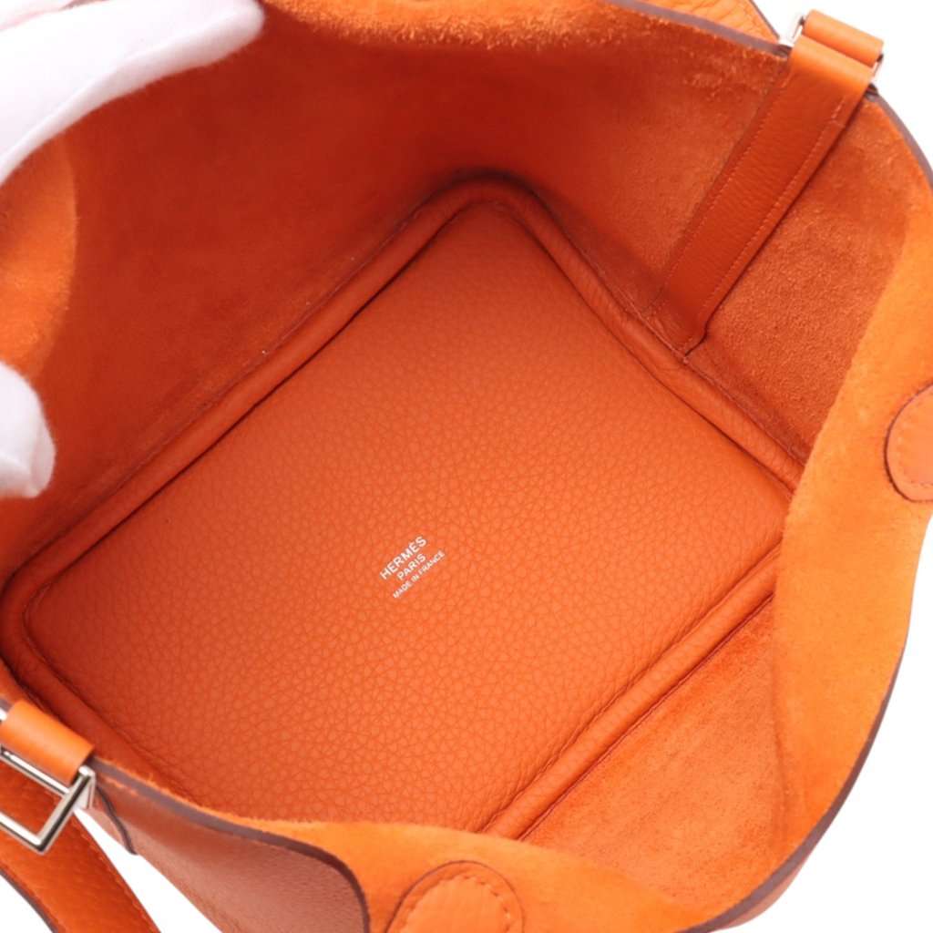 Hermès Clemence Picotin Lock 18 Orange Leather Very good condition - Box View