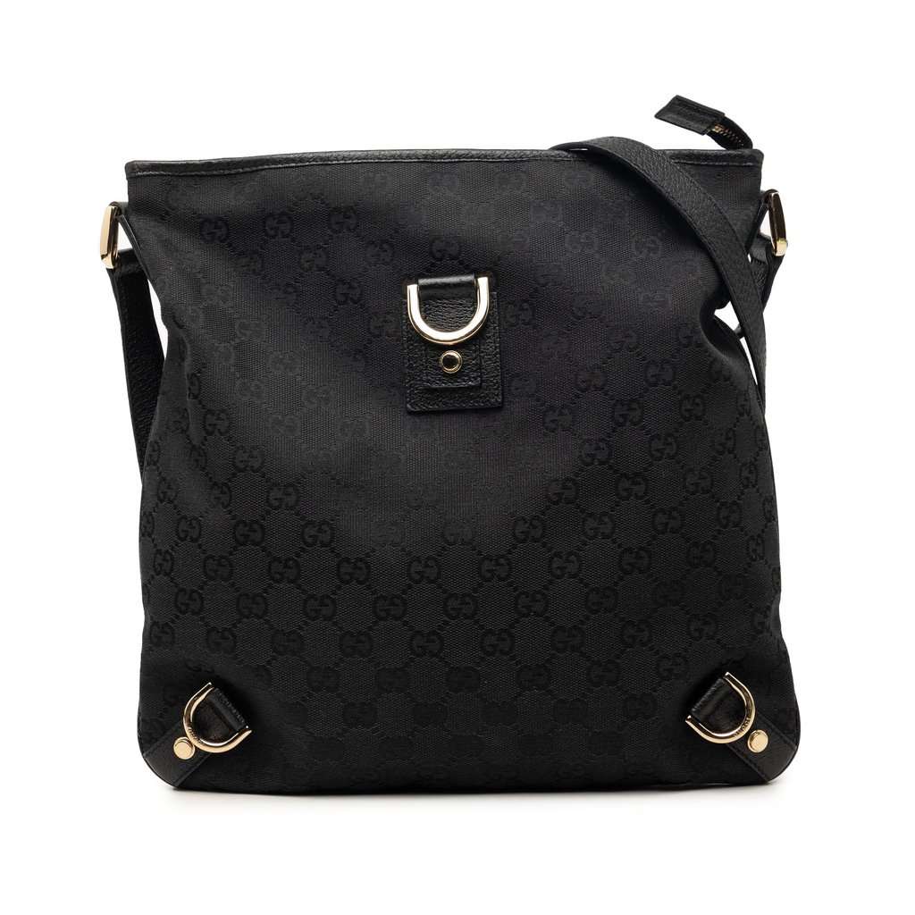Gucci GG Canvas Abbey D Ring Crossbody Black Very good - Front View