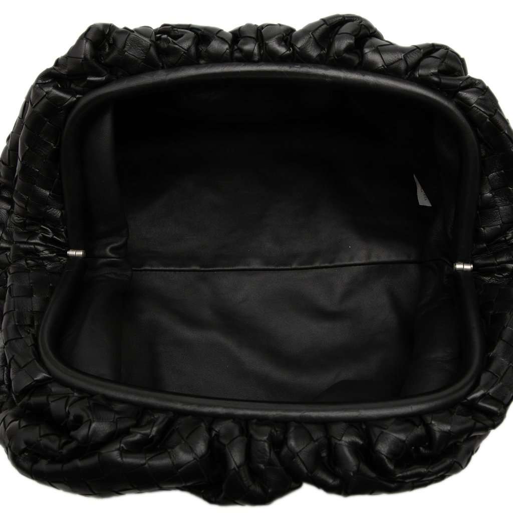 Bottega Veneta Nappa Intrecciato The Pouch Black Leather Very good condition - Model View