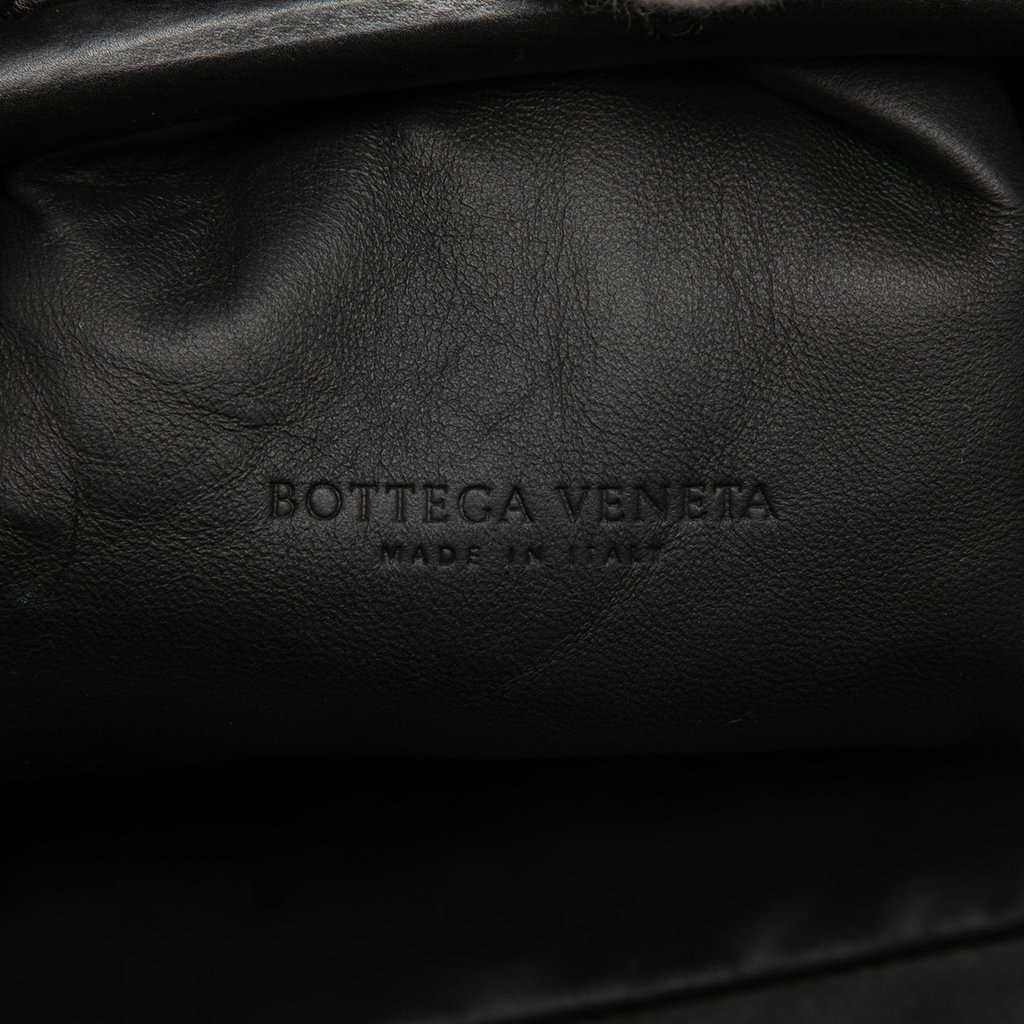 Bottega Veneta Nappa Intrecciato The Pouch Black Leather Very good condition - Box View