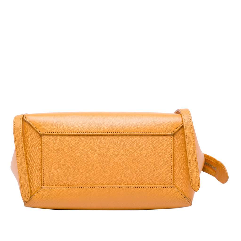 Celine Micro Grained Calfskin Belt Bag Yellow Leather Very good - Inside View