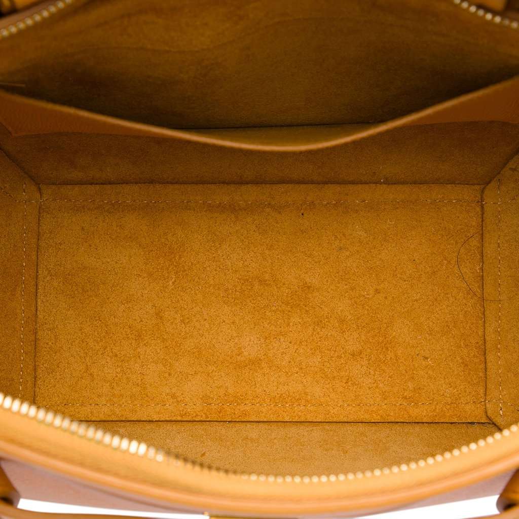 Celine Micro Grained Calfskin Belt Bag Yellow Leather Very good - Model View