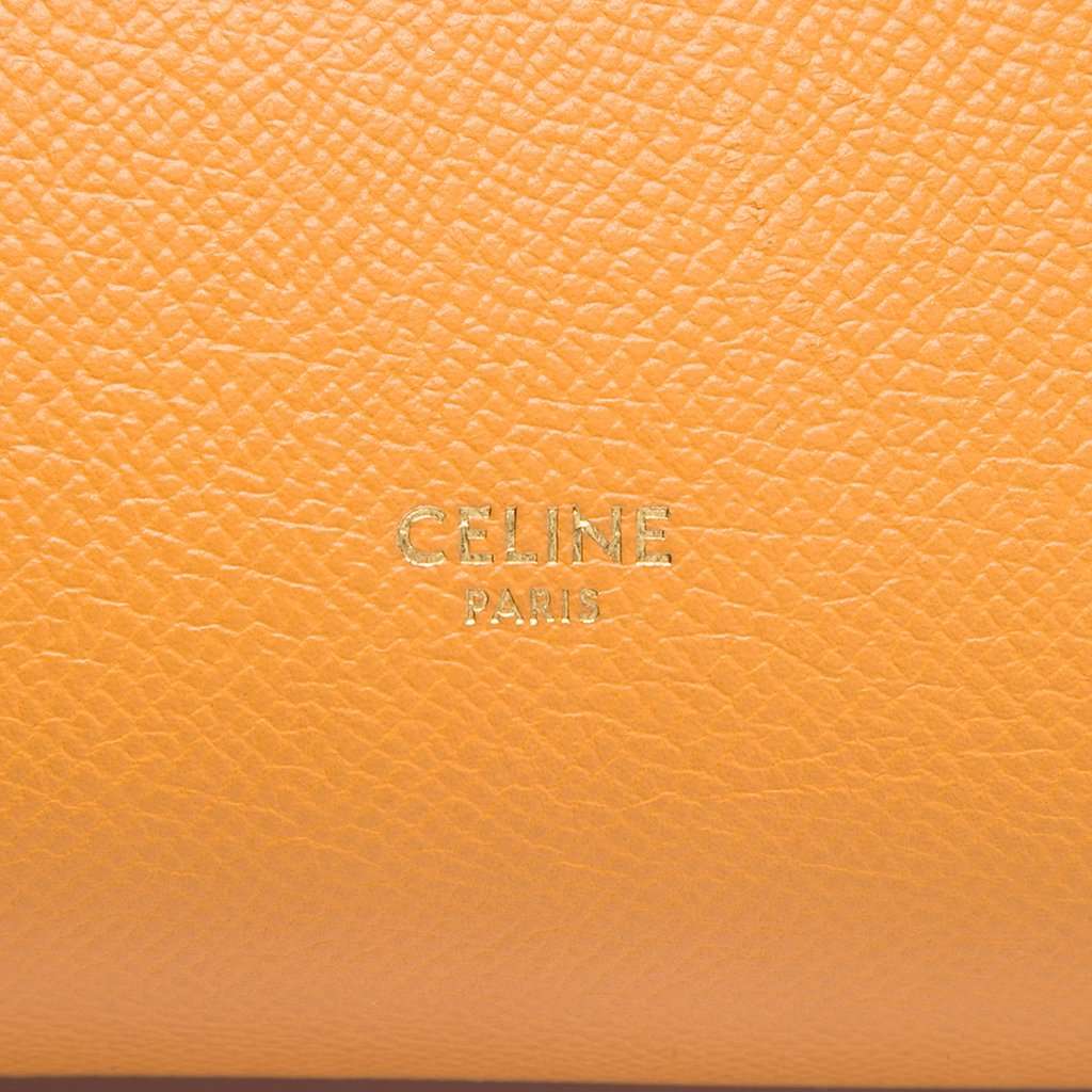 Celine Micro Grained Calfskin Belt Bag Yellow Leather Very good - Box View