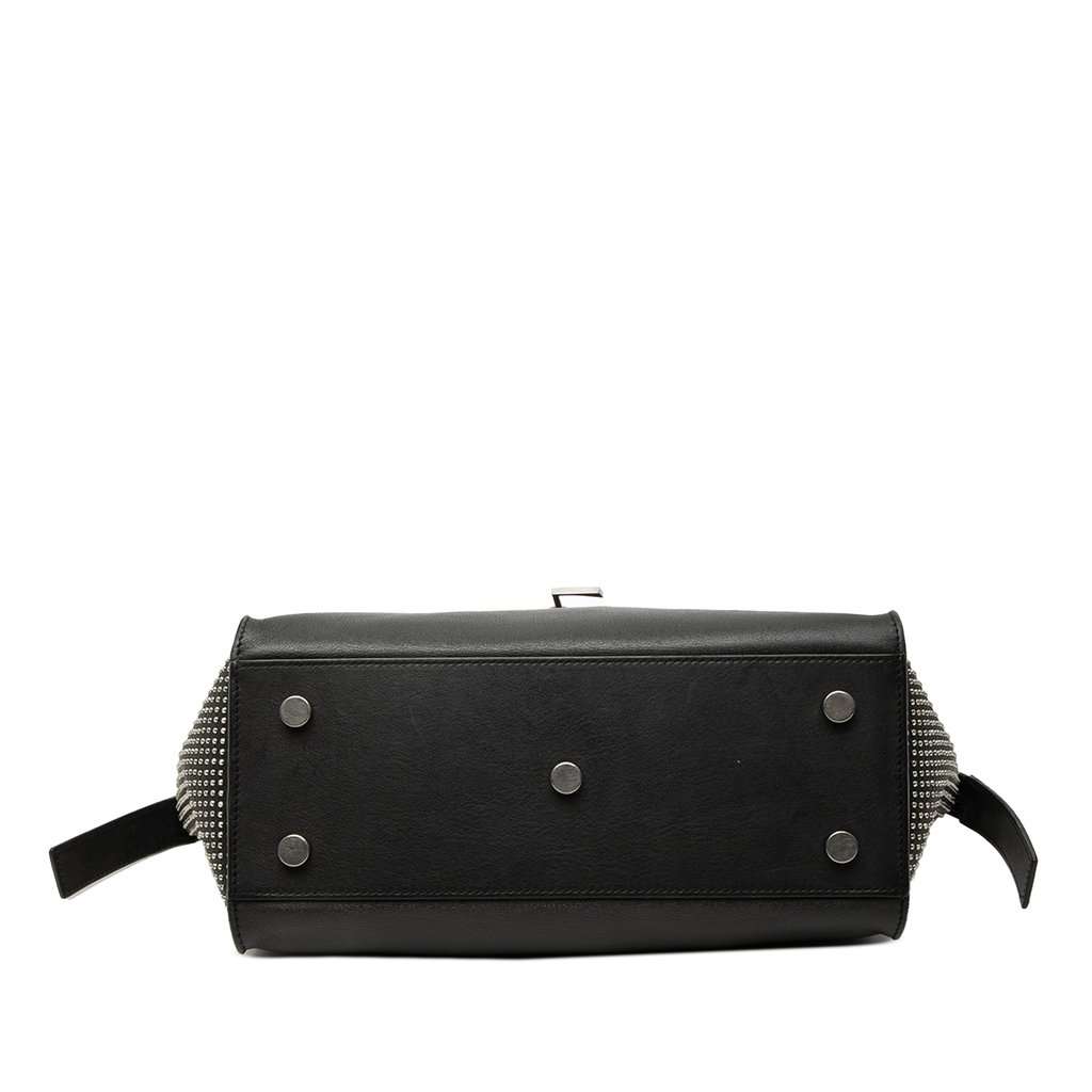Saint Laurent Baby Studded Leather Monogram Downtown Cabas Satchel Black Leather Very good condition - Inside View