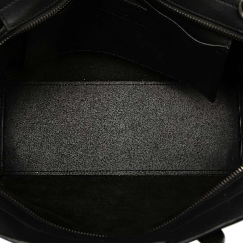Saint Laurent Baby Studded Leather Monogram Downtown Cabas Satchel Black Leather Very good condition - Model View