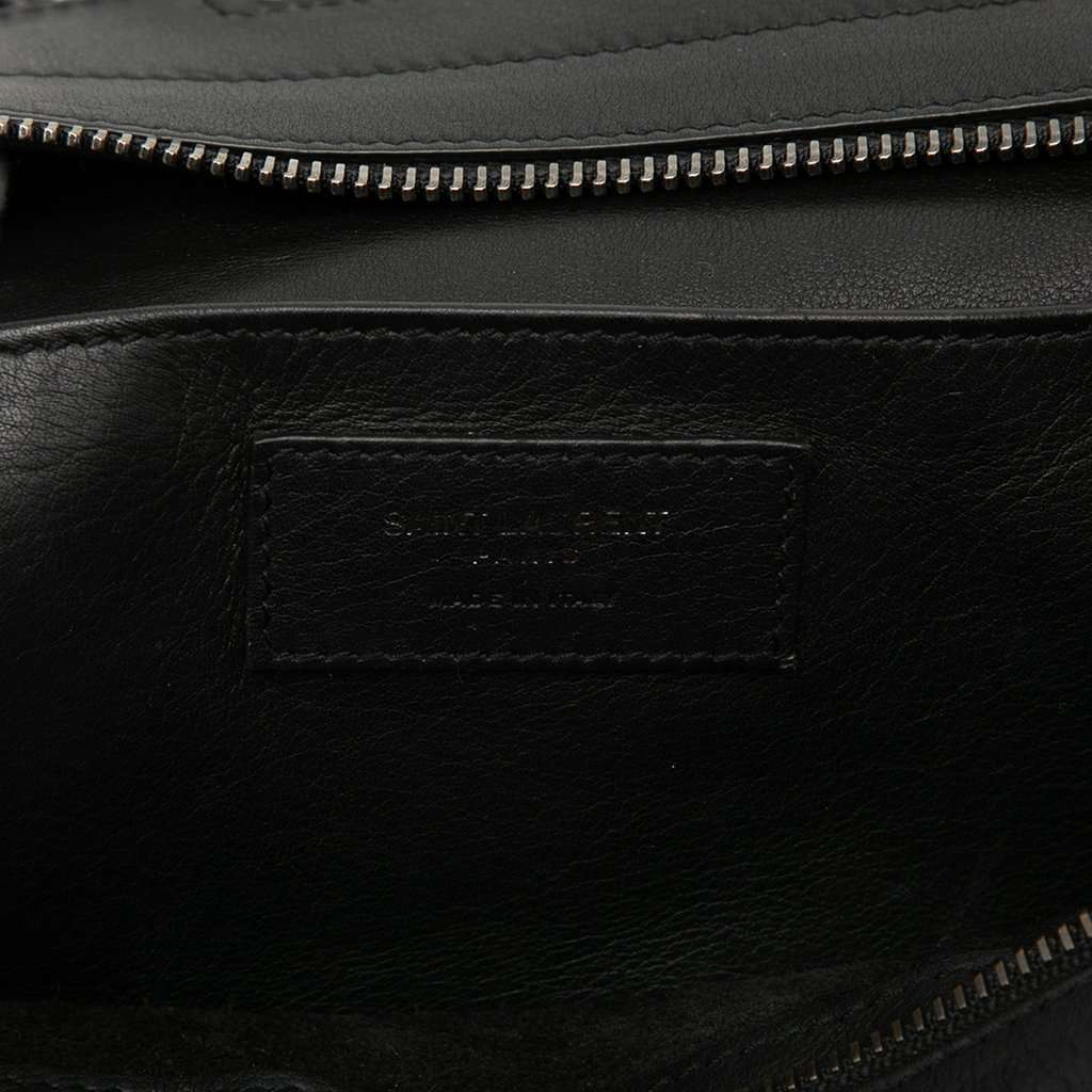 Saint Laurent Baby Studded Leather Monogram Downtown Cabas Satchel Black Leather Very good condition - Box View