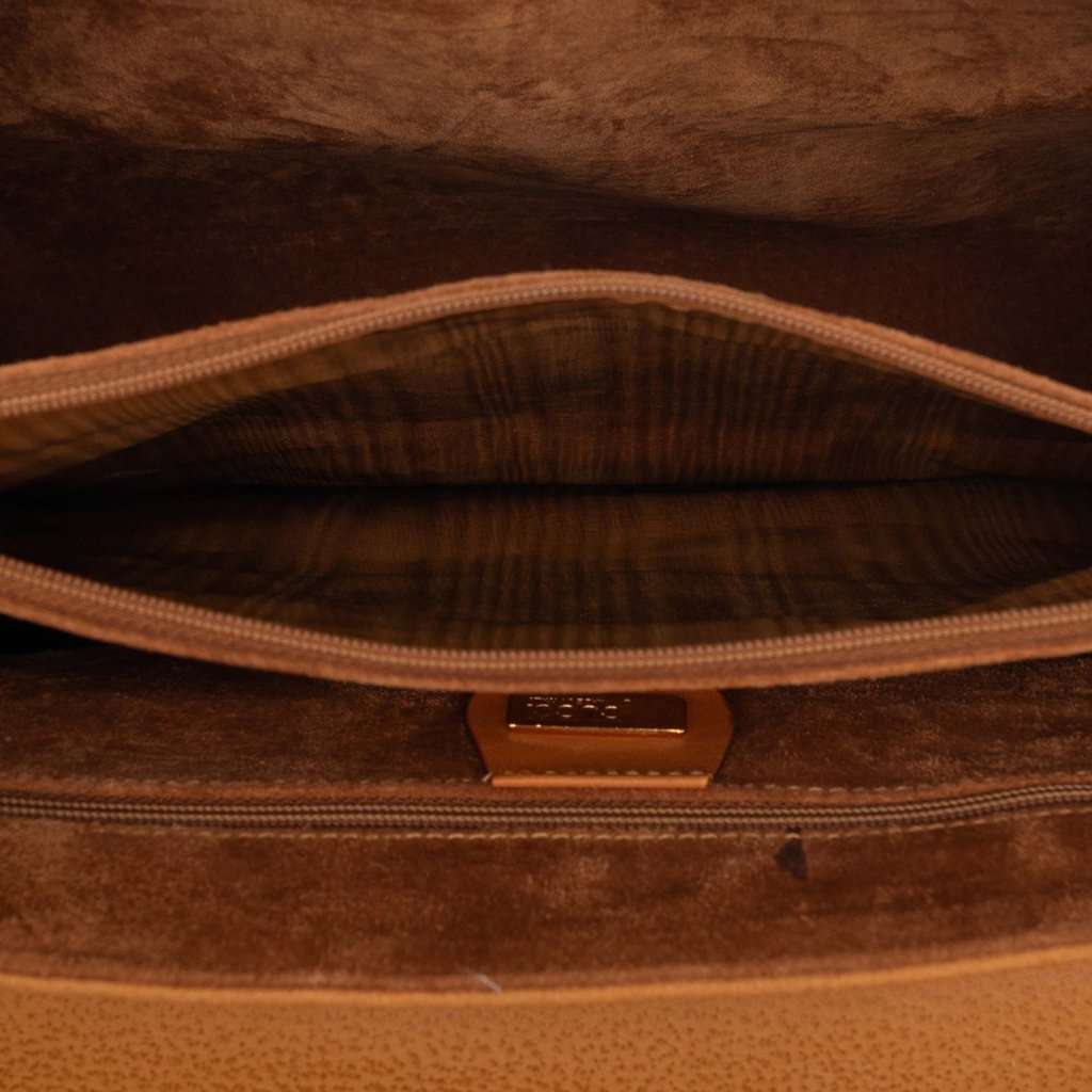 Gucci Calfskin Turnlock Top Handle Bag Brown Leather Very good condition - Model View
