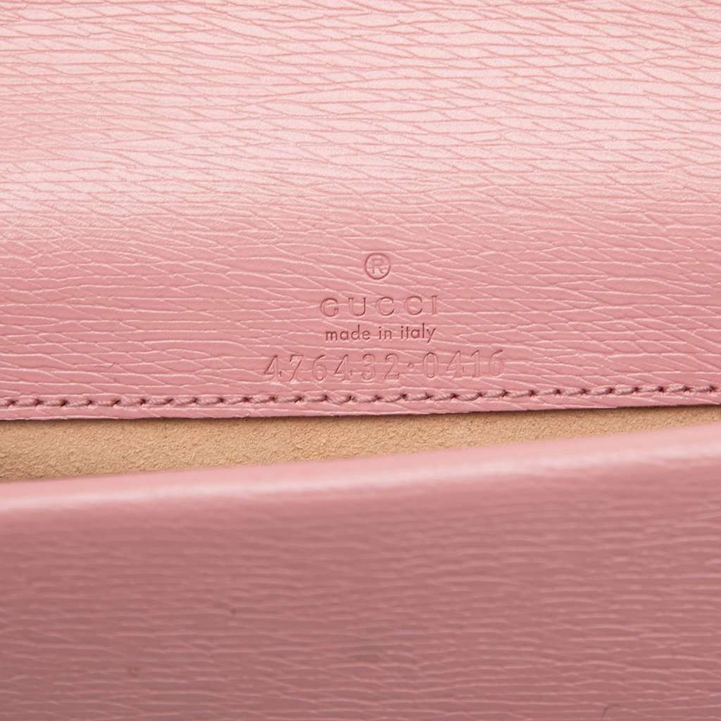 Gucci Mini Textured Leather Valentines Day Dionysus Crossbody Pink Leather Very good condition - Box View