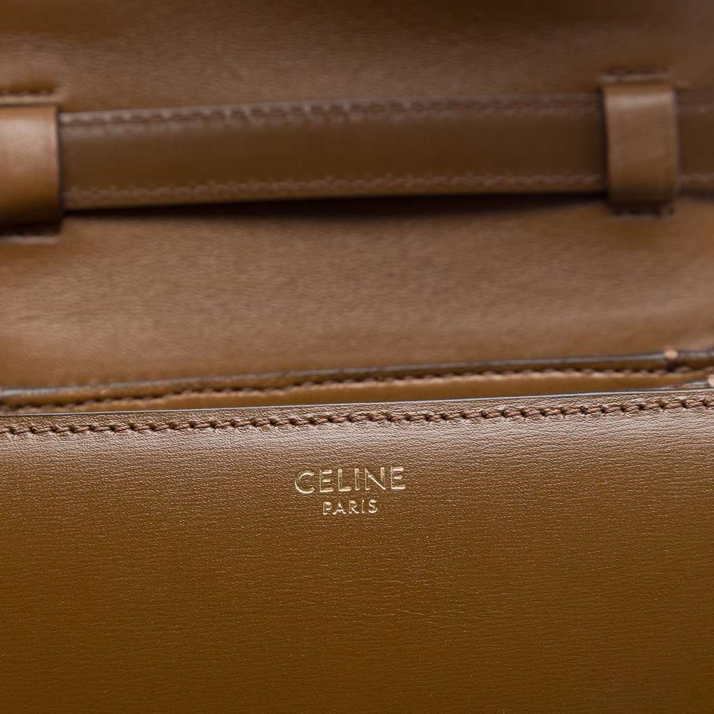 Celine Small Calfskin Classic Box Brown Leather Very good - Box View