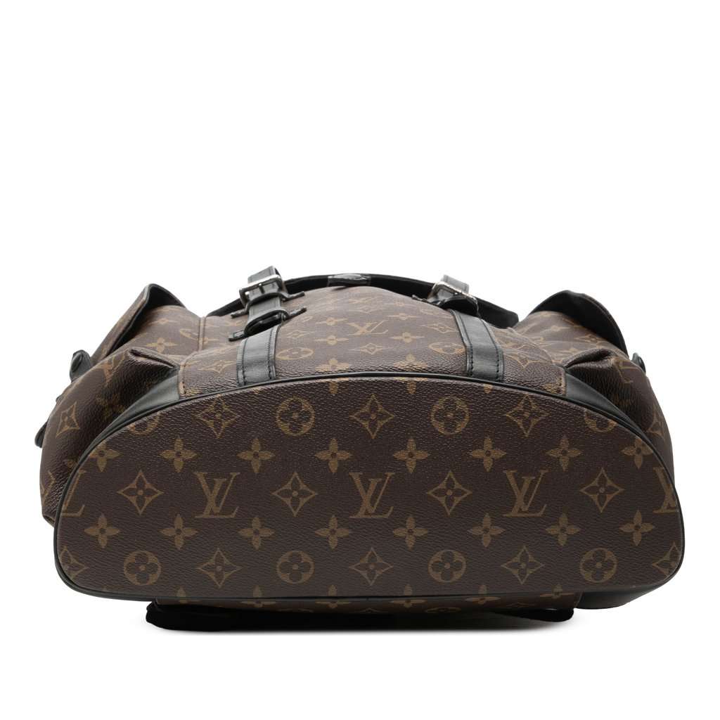 Louis Vuitton Monogram Macassar Christopher Backpack MM Brown Very good - Inside View