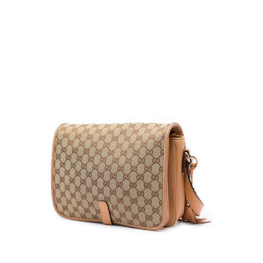 Gucci GG Canvas Marrakech Crossbody Beige Very good condition - Back View