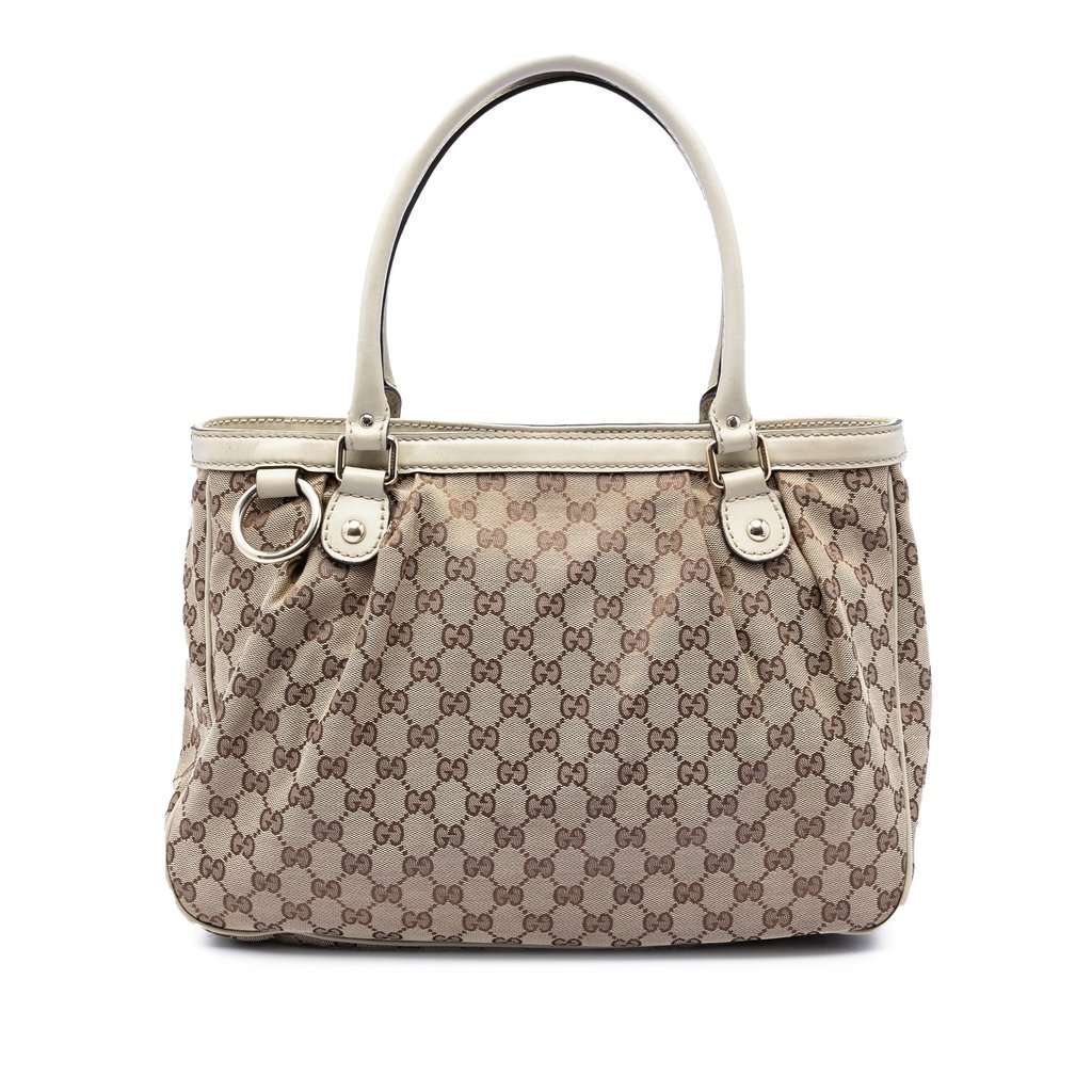 Gucci GG Canvas Sukey Tote Beige Very good condition - Front View