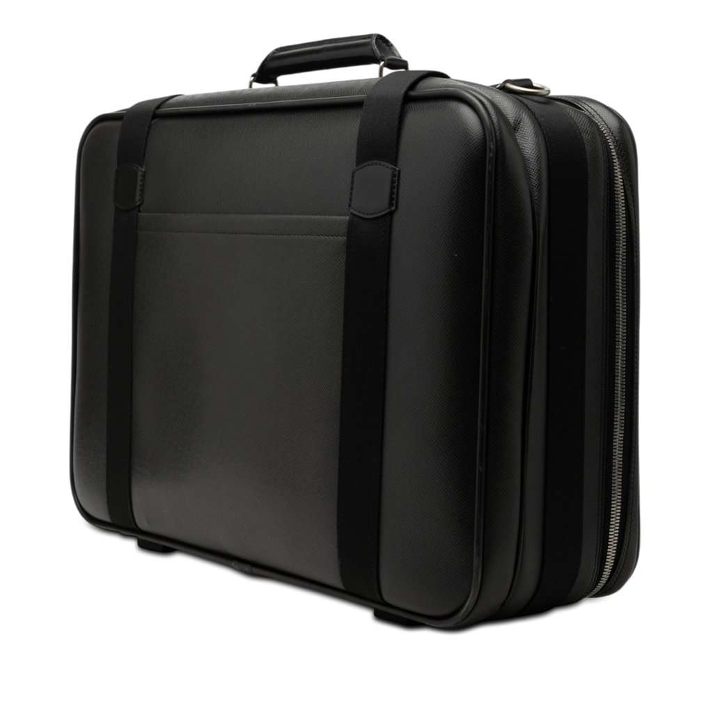 Louis Vuitton Taiga Satellite 53 Luggage Black Leather Very good - Back View