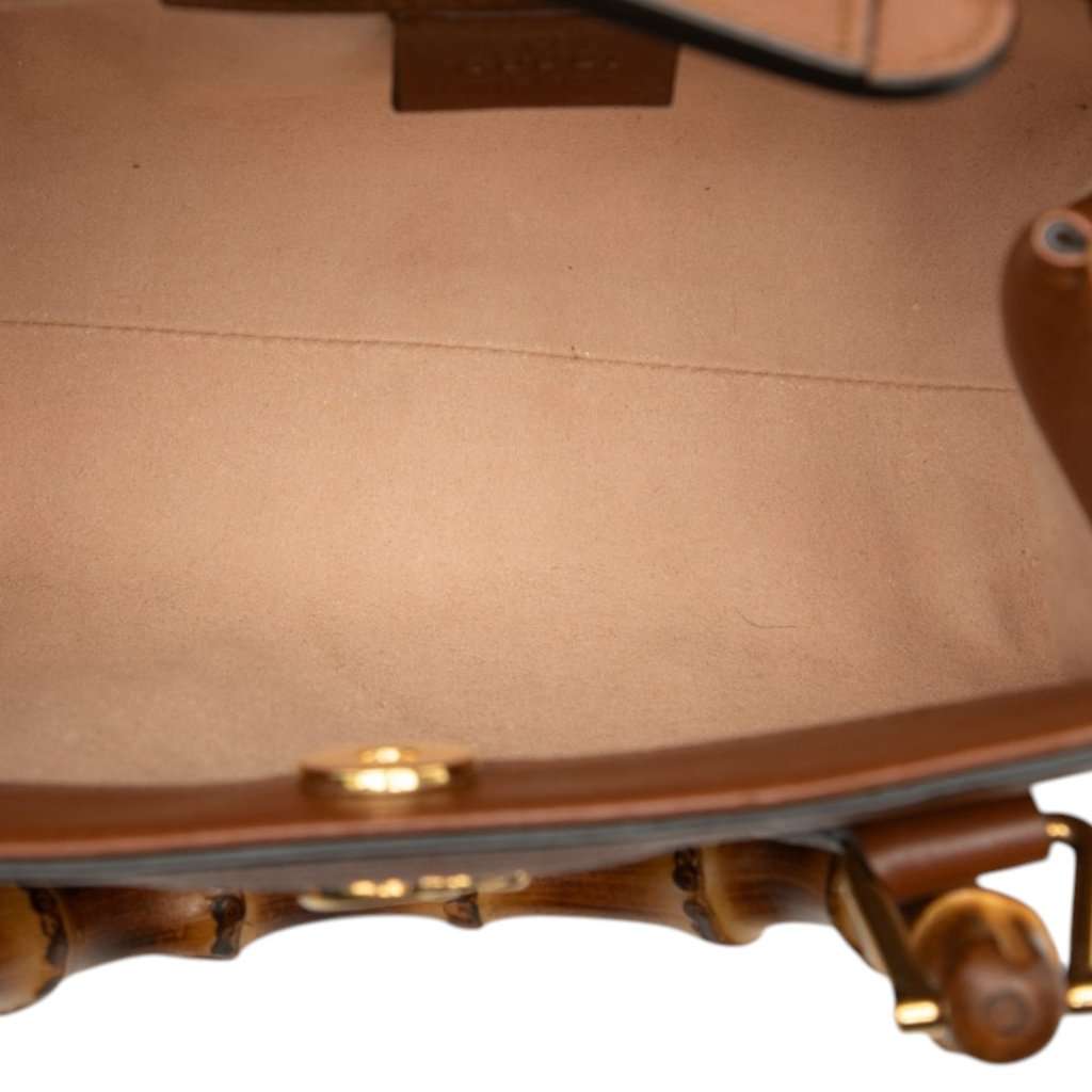 Gucci Mini Calfskin Bamboo Diana Satchel Brown Leather Very good - Model View