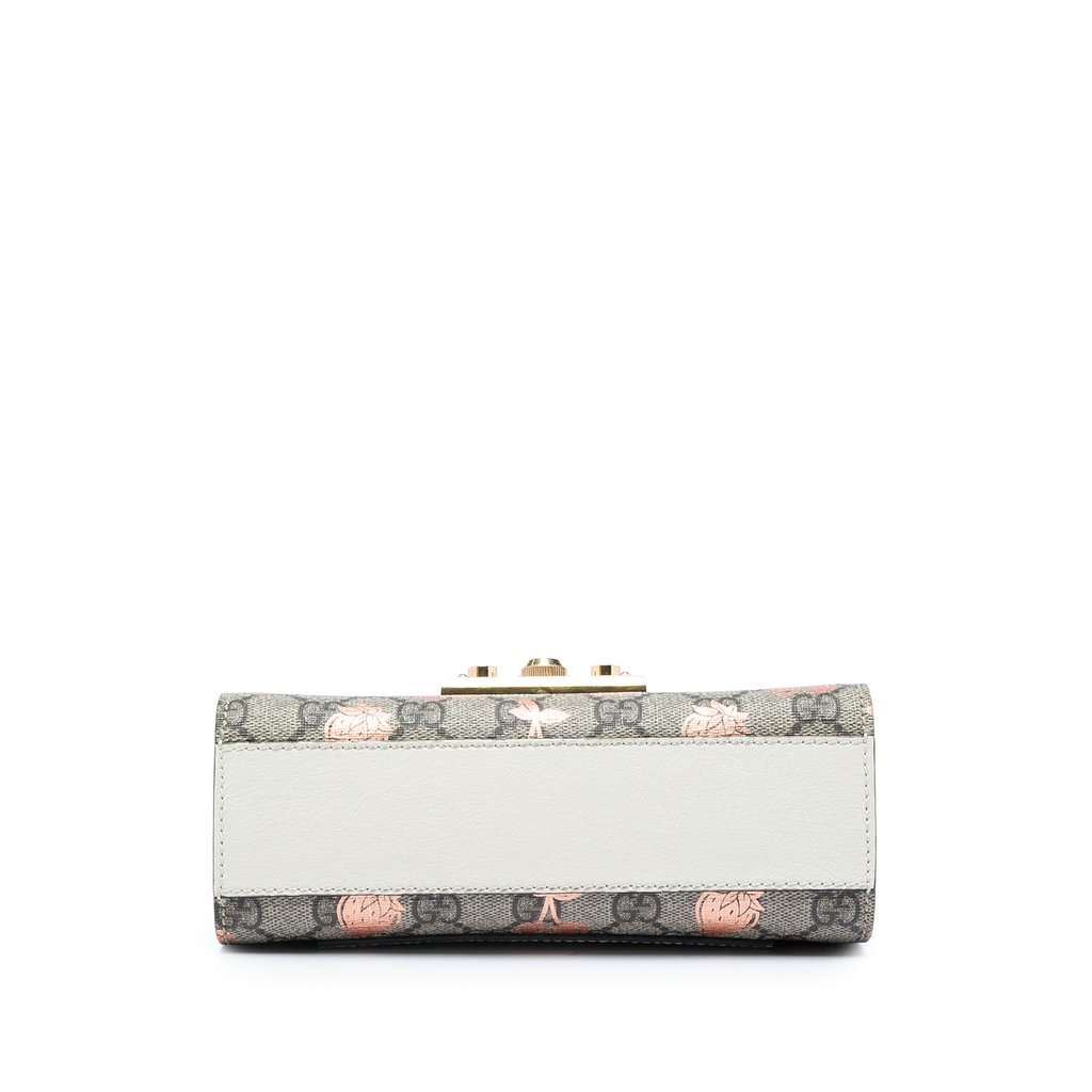 Gucci Small GG Supreme Berry Padlock Crossbody Beige Very good - Inside View