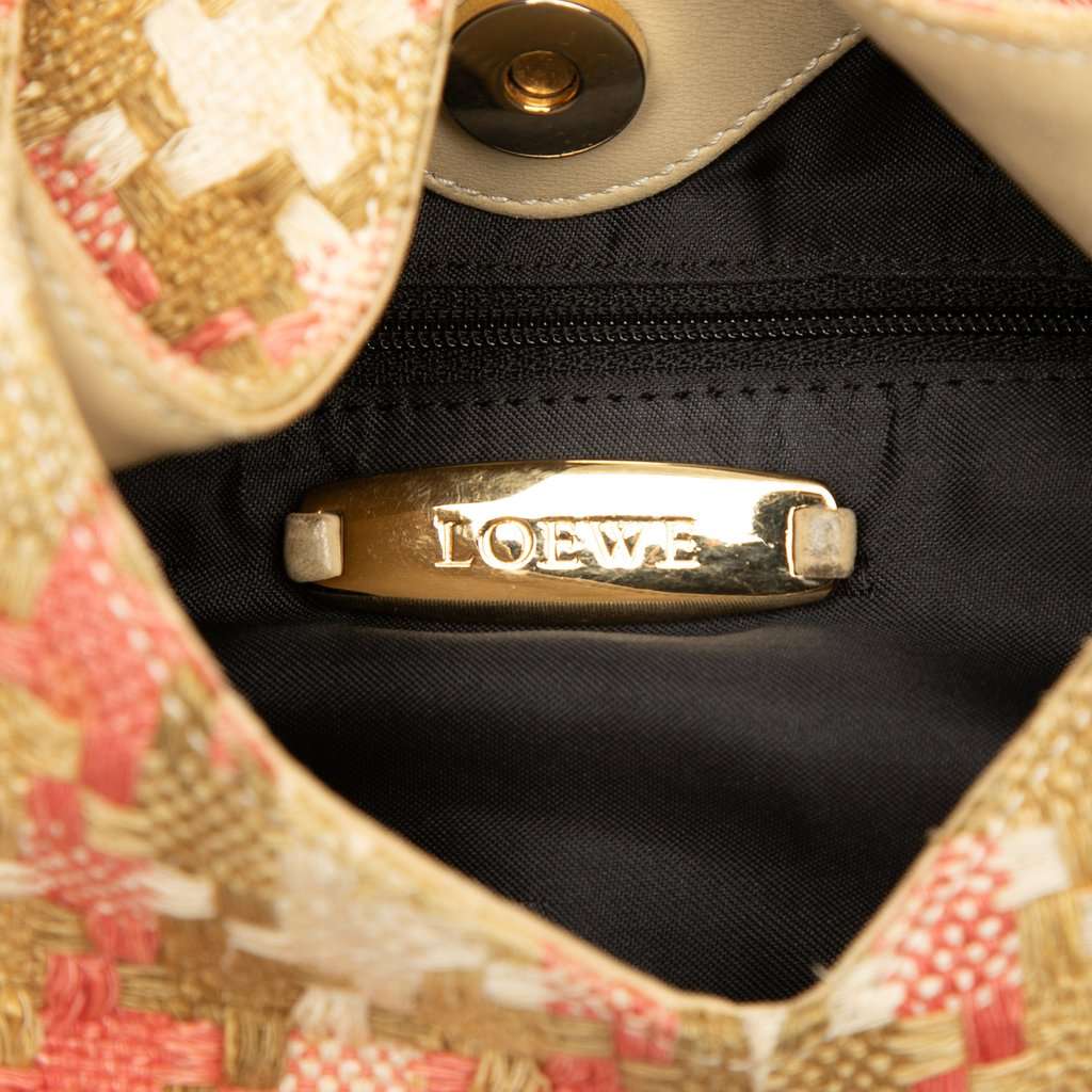 LOEWE Tweed Houndstooth Hobo Beige Very good condition - Box View