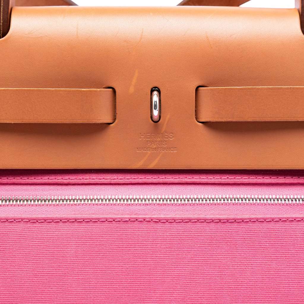 Hermès Toile Herbag Zip 31 Pink Very good condition - Box View