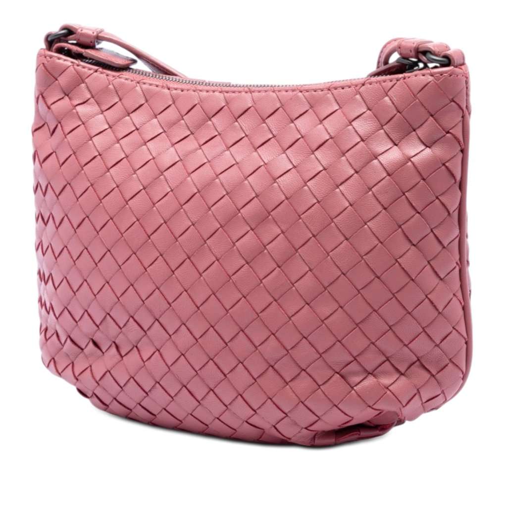 Bottega Veneta Nappa Intrecciato Crossbody Pink Leather Very good condition - Back View