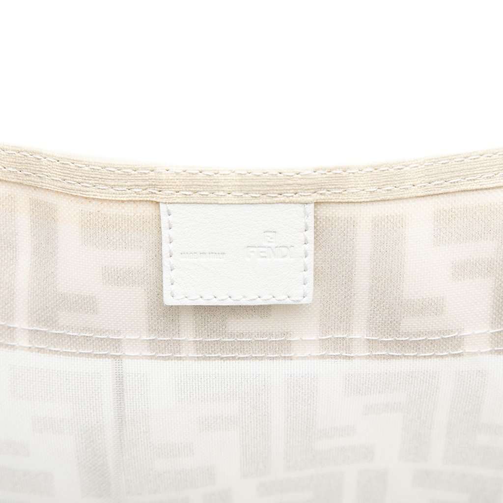 Fendi Coated Canvas Trimmed Zucca Mesh Tote White Very good condition - Box View