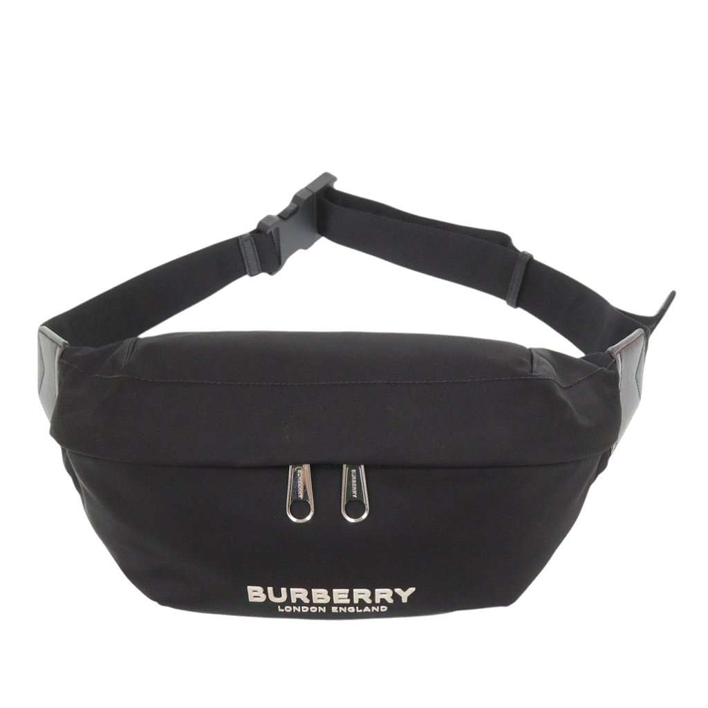 Burberry Nylon Sonny Logo Belt Bag Black Very good condition - Front View