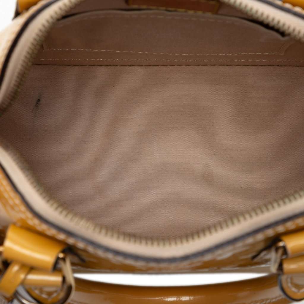 Louis Vuitton Monogram Vernis Alma BB Yellow Leather Very good condition - Model View