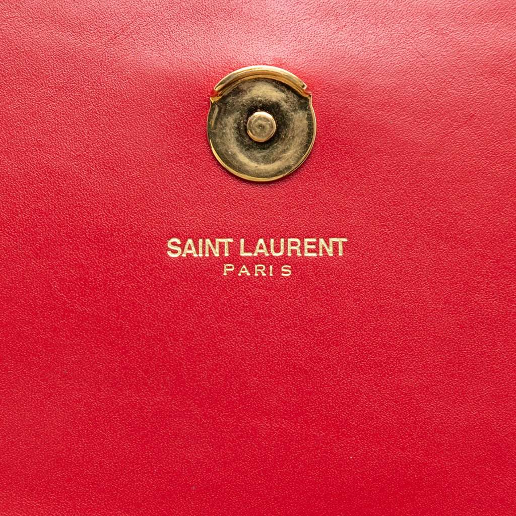 Saint Laurent Small Smooth Calfskin Monogram Kate Tassel Crossbody Red Leather Very good condition - Box View