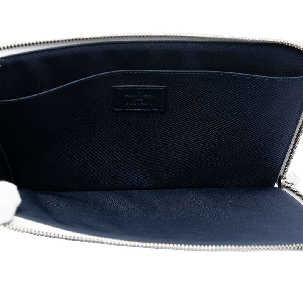 Louis Vuitton Monogram White Pochette Jour PM Clutch Bag White Very good condition - Model View