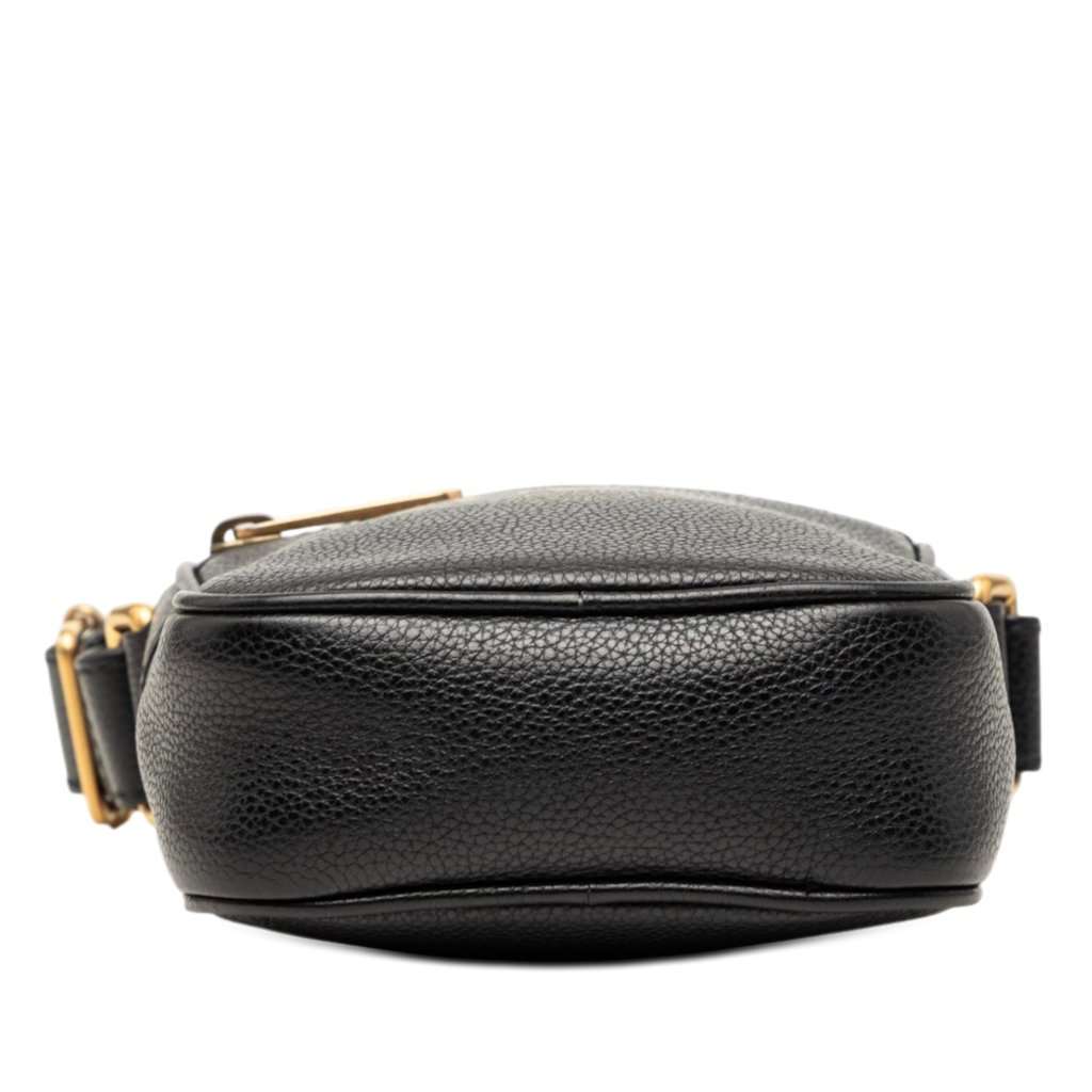 Gucci Mini Grained Calfskin Logo Crossbody Black Leather Very good condition - Inside View