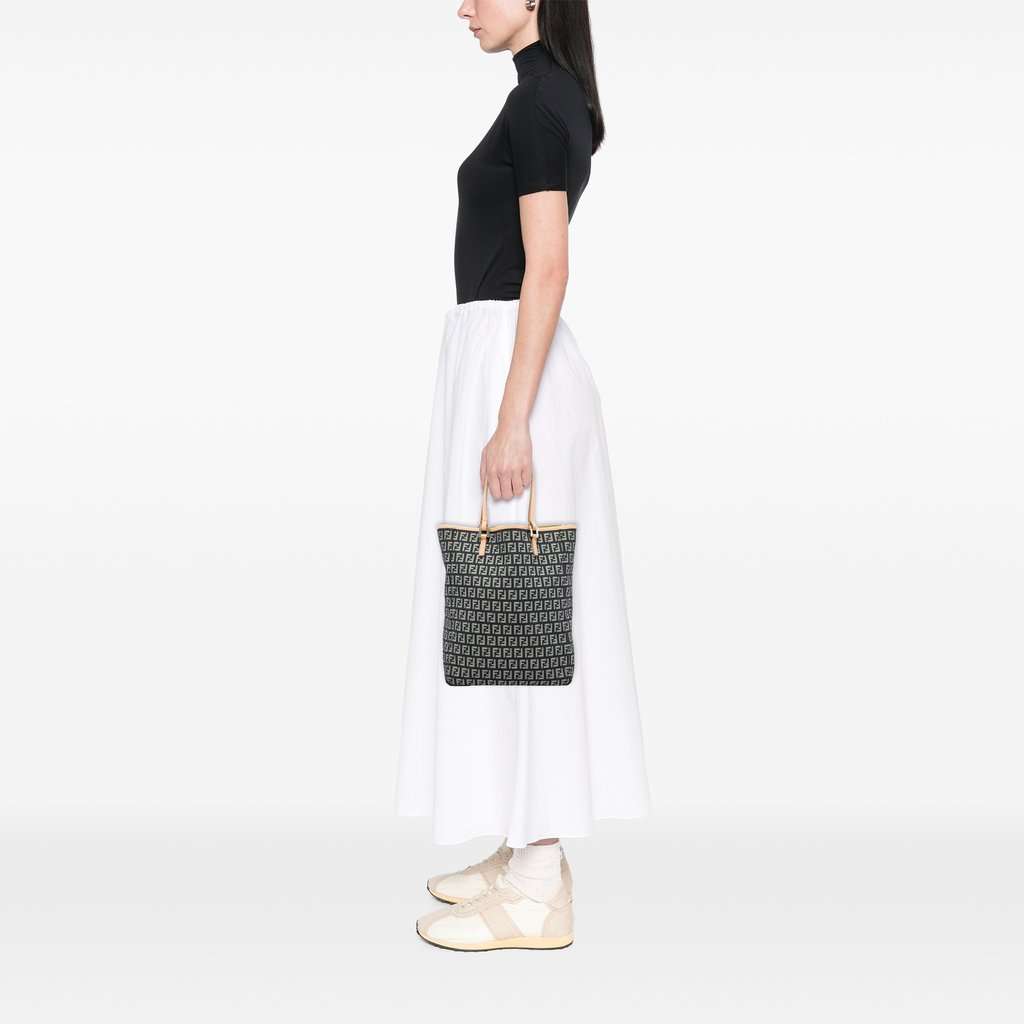 Fendi Zucchino Canvas Tote MultiColor Very good - Box View