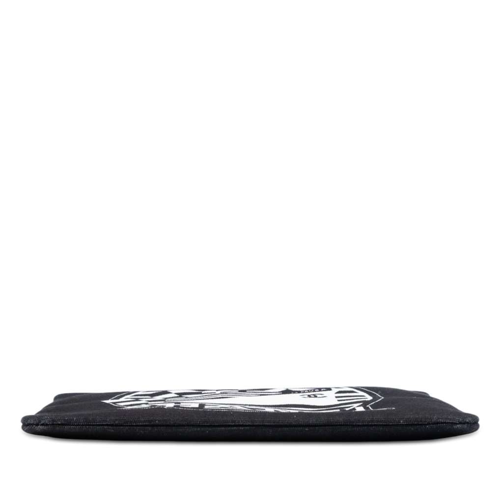 Chanel Medium Canvas La Pausa Zip O Case Clutch Black Very good condition - Inside View