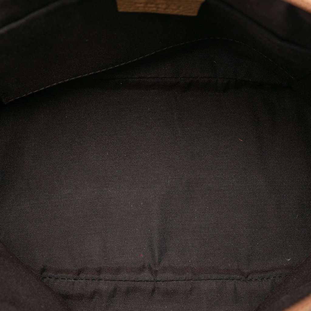 Gucci Mini Calfskin Web Dome Satchel Brown Leather Very good condition - Model View