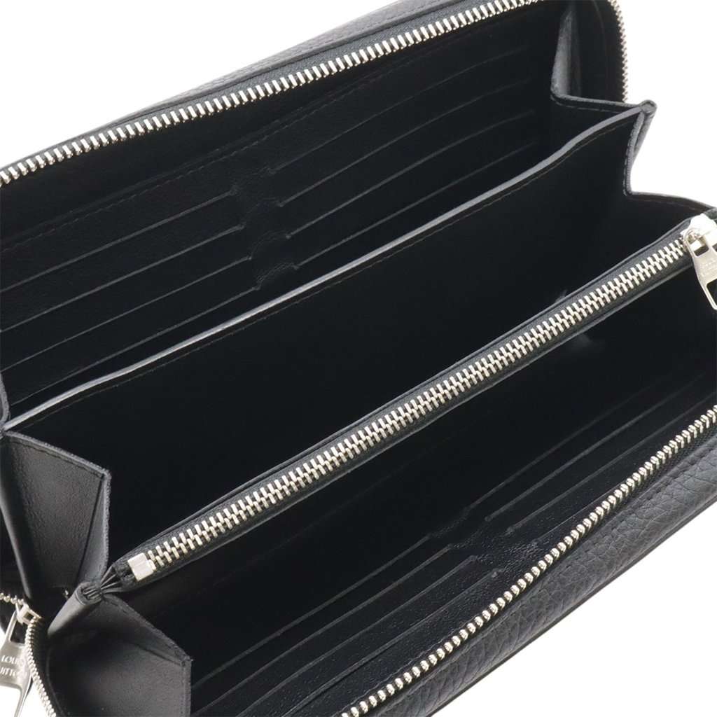 Louis Vuitton Taurillon Zippy XL Long Wallet Black Leather Very good - Model View