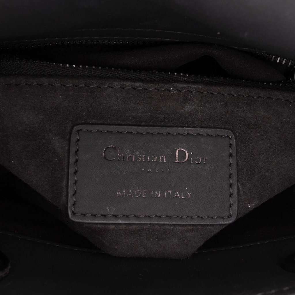 Dior Mini Ultra Matte Calfskin Cannage Lady Dior Black Leather Very good - Box View