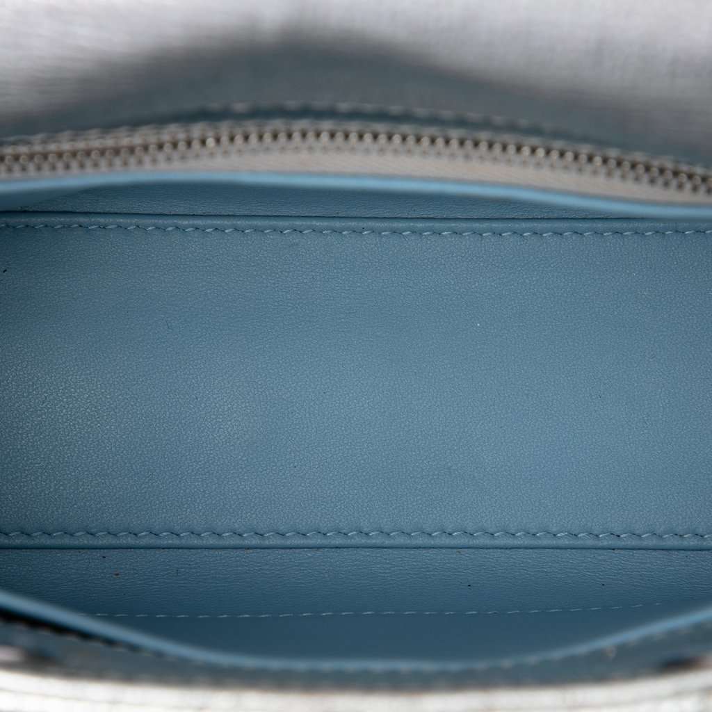 Dior Small Metallic Grained Calfskin Cannage My ABCDior Lady Dior Silver Leather Very good - Model View