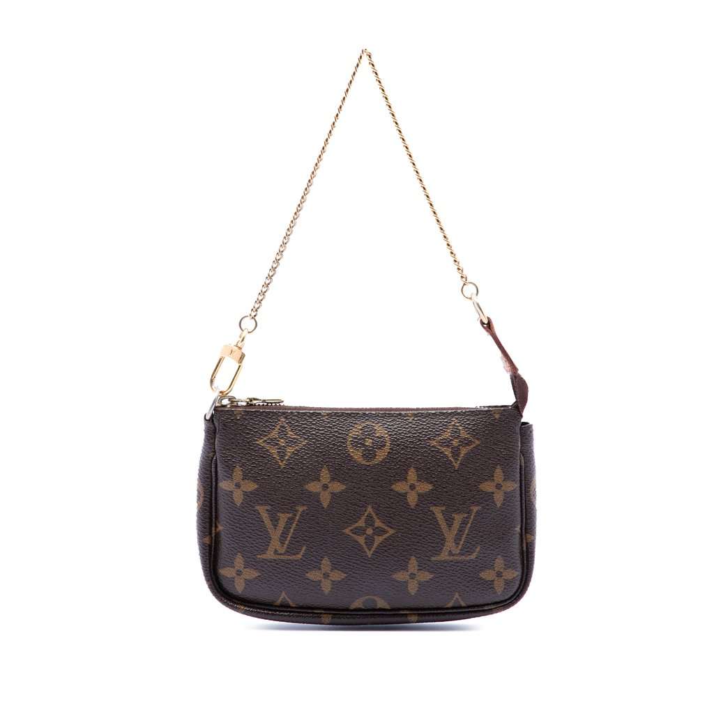 Louis Vuitton Monogram Mini Pochette Accessoires Brown Very good - Front View