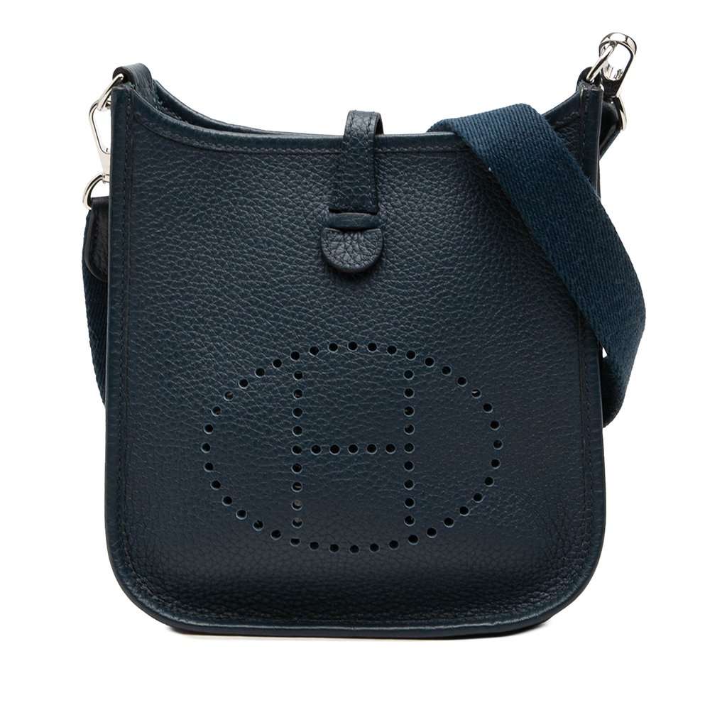Hermès Clemence Evelyne 16 Amazone Blue Leather Very good condition - Front View