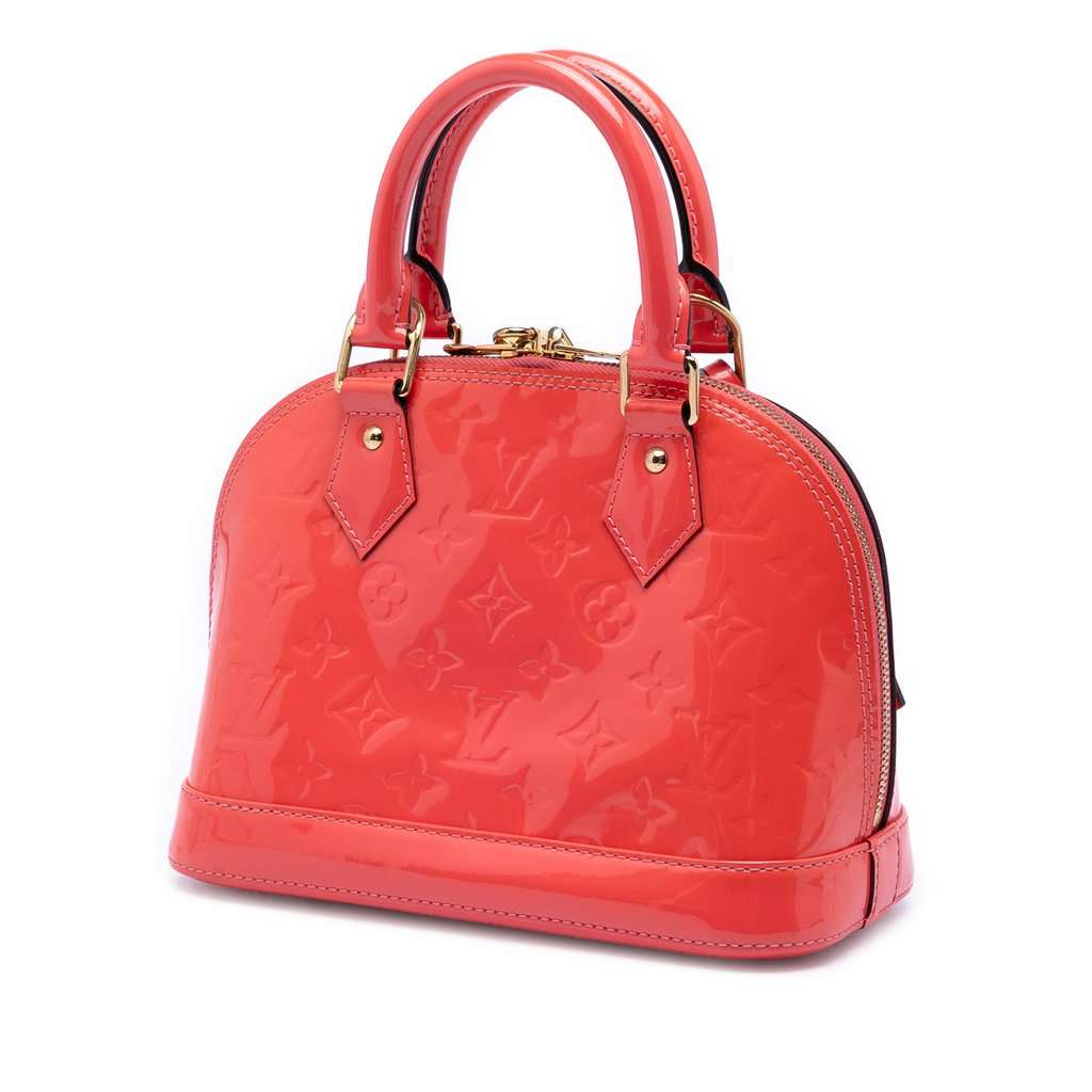 Louis Vuitton Monogram Vernis Alma BB Orange Leather Very good condition - Back View