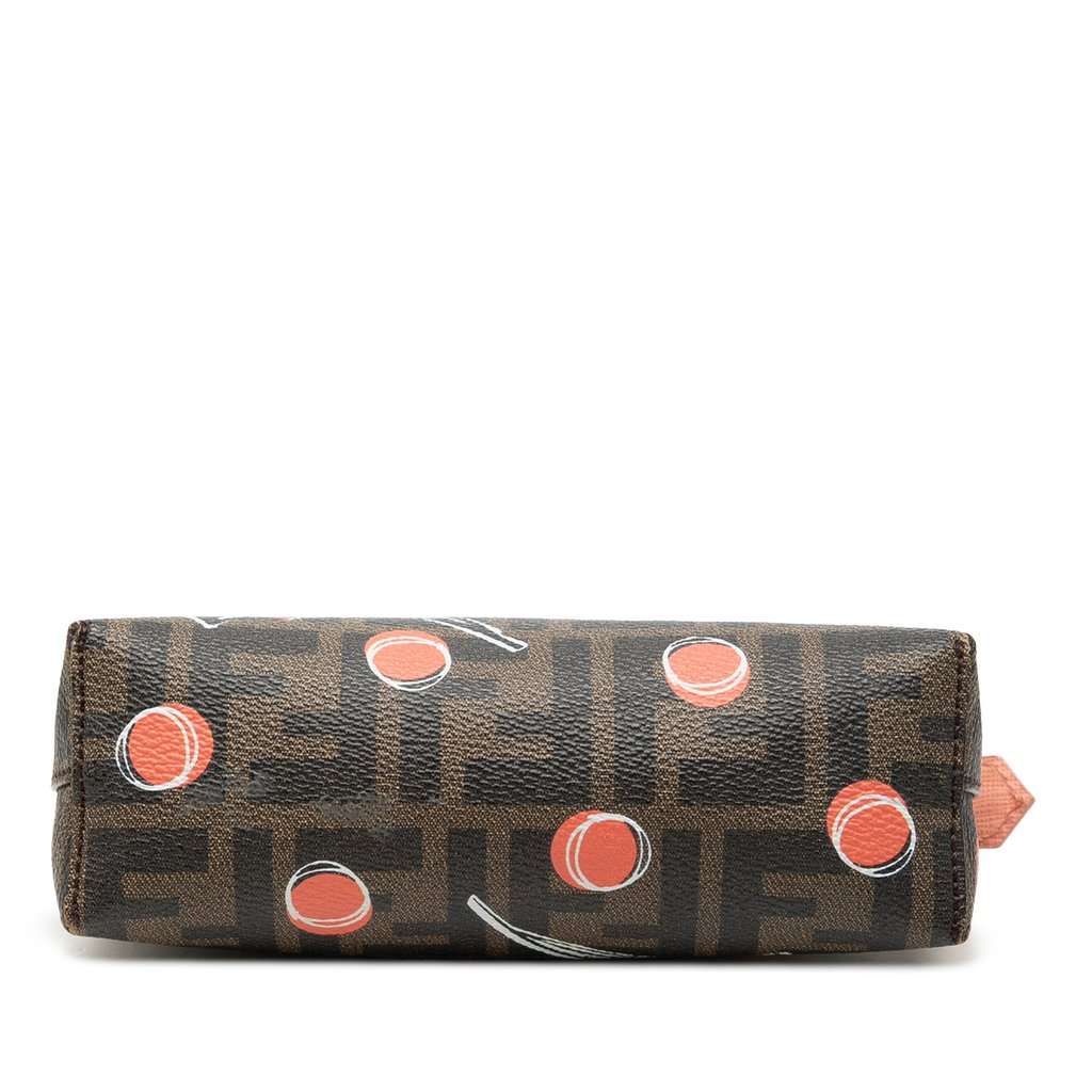 Fendi Zucca Coated Canvas Ballerina Pouch Brown Very good condition - Inside View