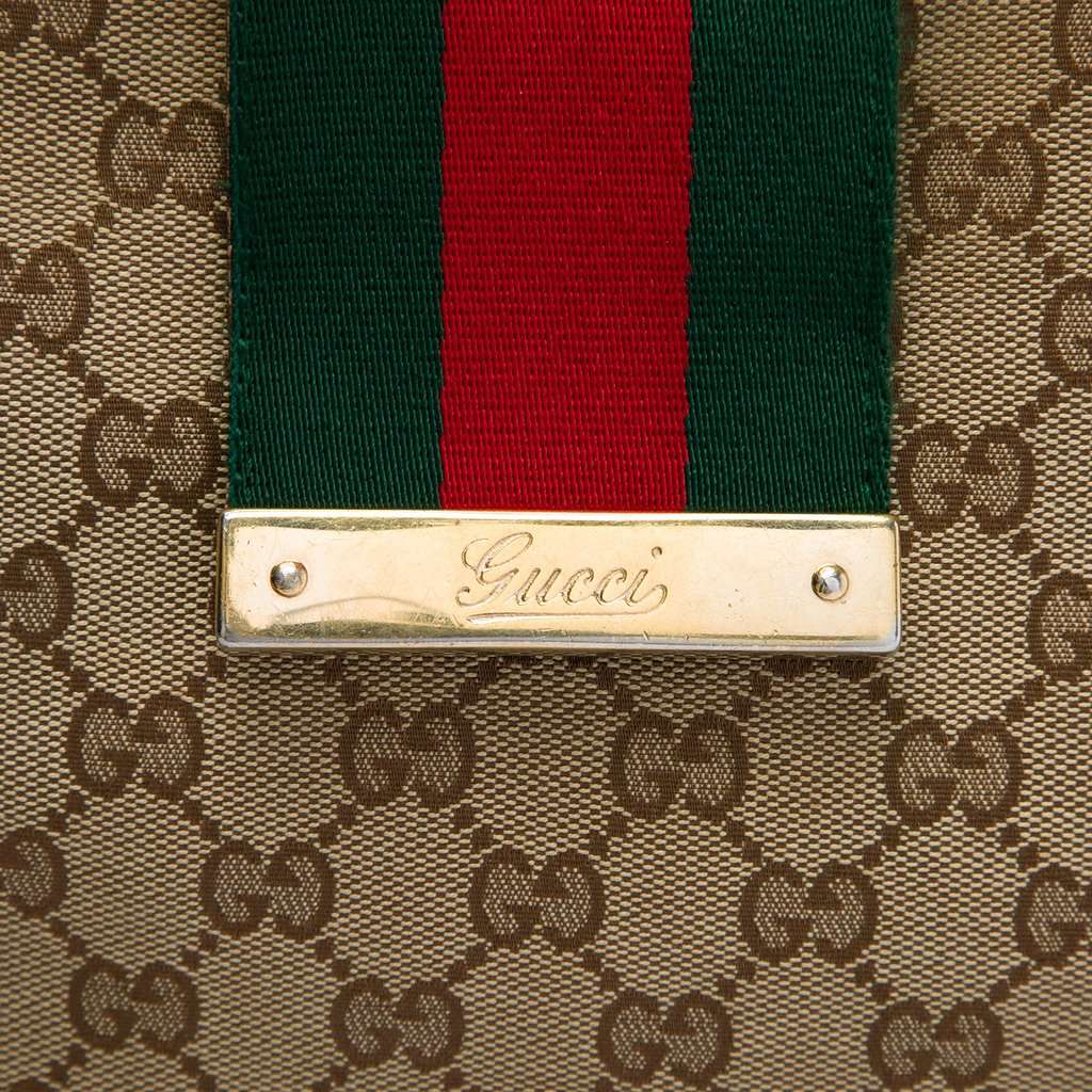 Gucci GG Canvas Web New Ladies Tote Beige Very good condition - Box View