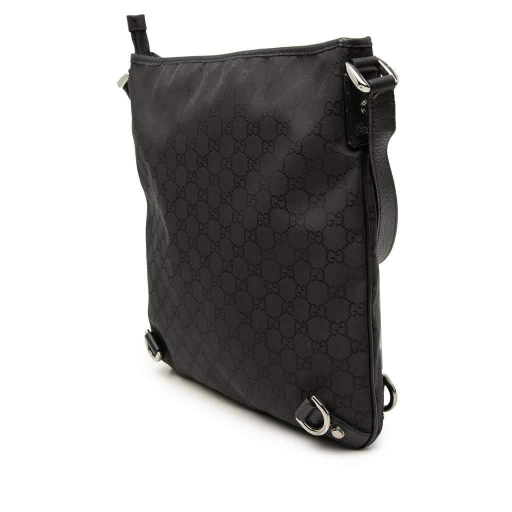 Gucci GG Nylon Abbey D Ring Crossbody Black Very good - Back View