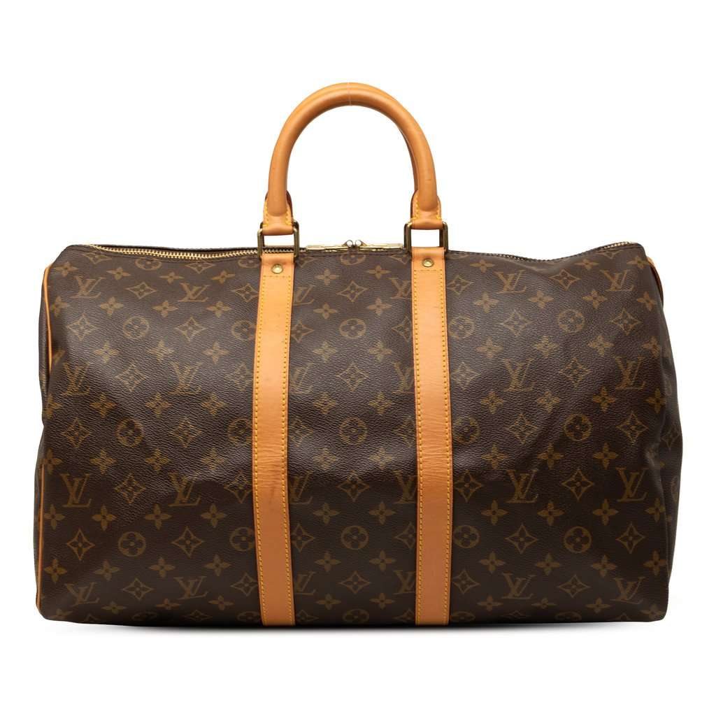 Louis Vuitton Monogram Keepall 45 Brown Very good - Front View