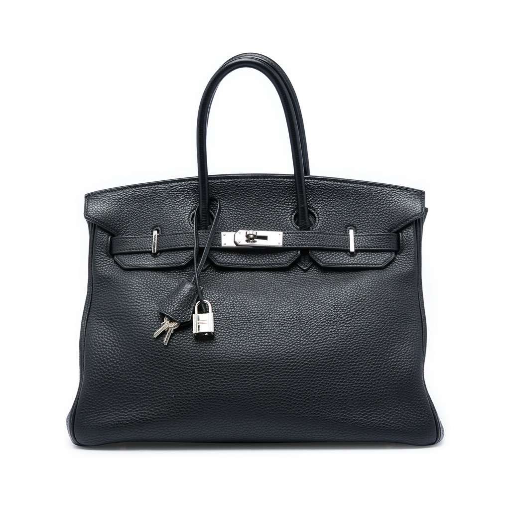 Hermès Togo Birkin Retourne 35 Black Leather Very good condition - Front View